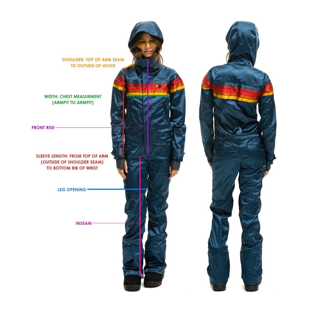 AVIATOR NATION WOMEN'S 5 STRIPE SATIN POWDER SUIT RARE BLUE XS